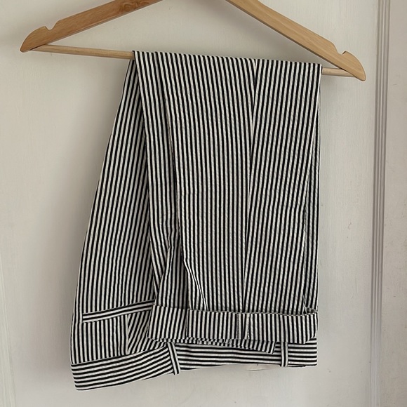 J Crew Café Capri Seersucker EUC - Picture 2 of 3